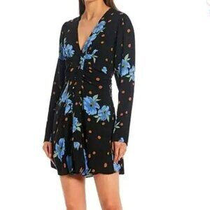 Free People Date Night Mini Dress in Black Moonlight Combo